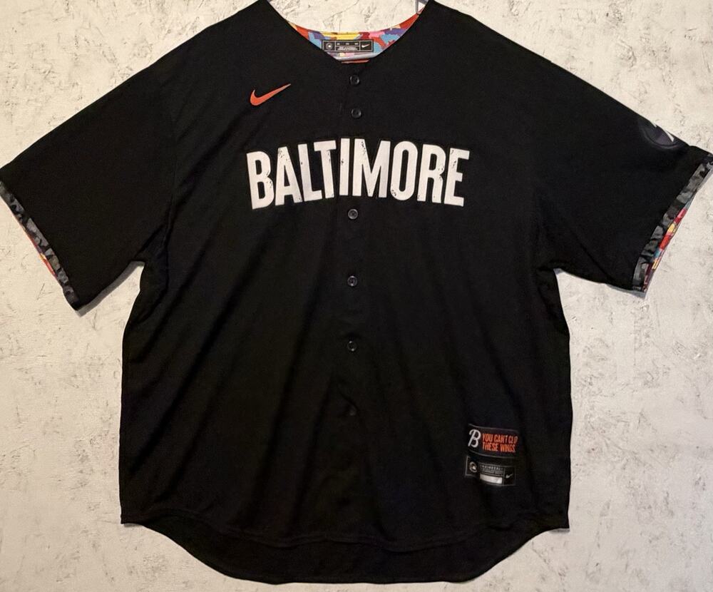 Nike Baltimore Orioles Mullins # 31 City Connect Baseball Jersey Black Mens 3XL